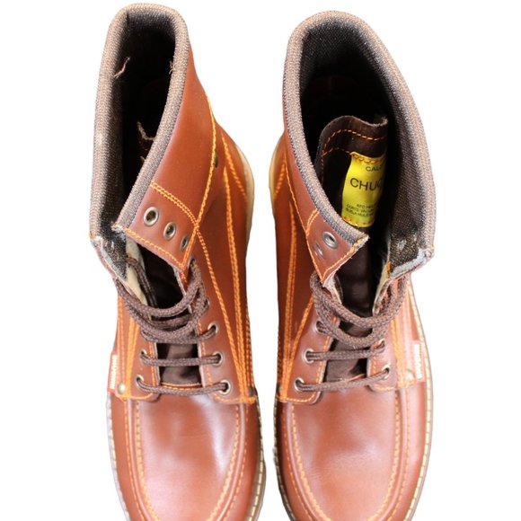 Men’S WorK BootS 8” XeaL Genuine Leather Lightweight New! Soft Toe Brown NEw - Picture 3 of 6